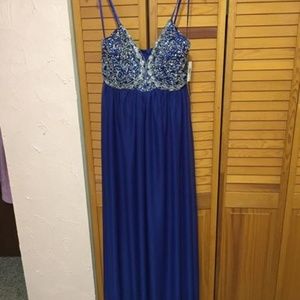 Macy's Womens Royal Blue Prom Dress Size 13